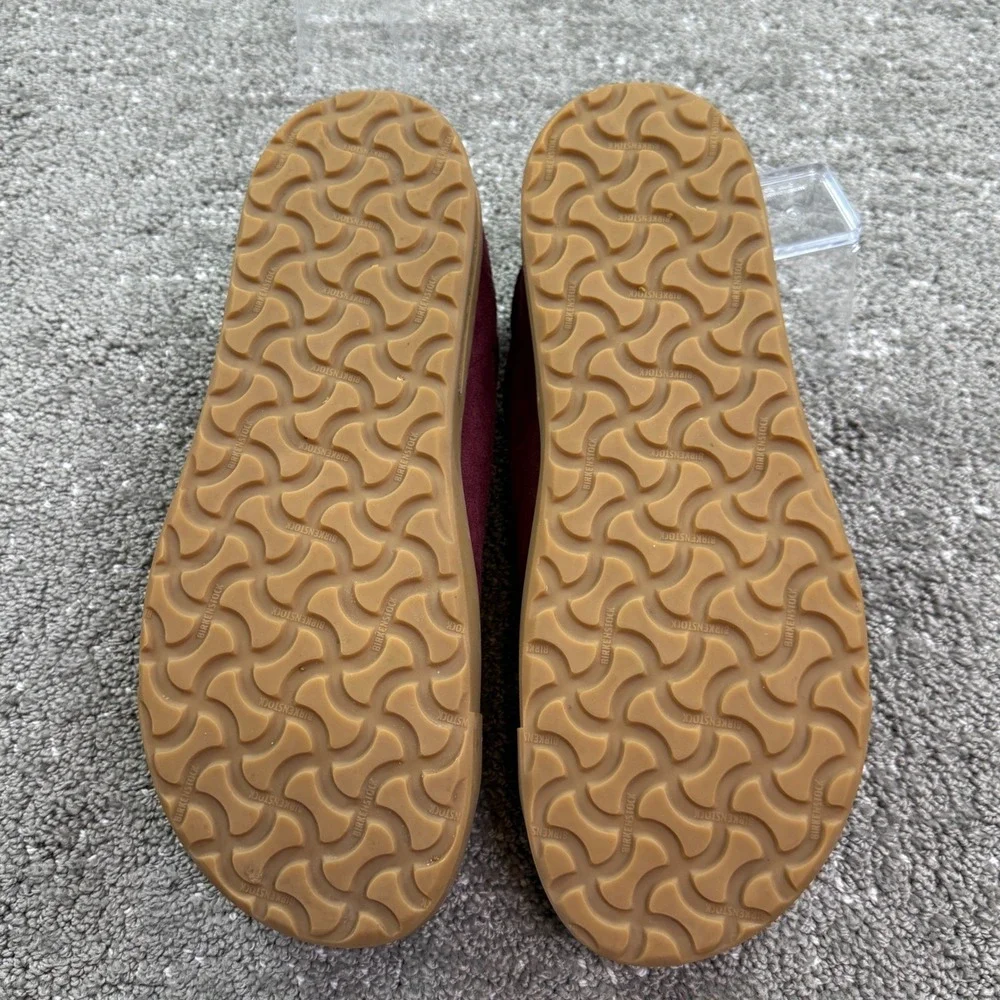 Birkenstock Bend Low Men 10 Maroon Suede Gum Sole Lace Up Sneakers